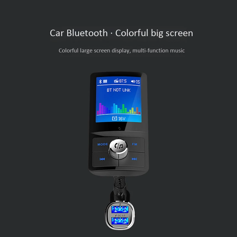 Цветной Sn FM передатчик автомобильный MP3 беспроводной Bluetooth Handsfree комплект o AUX