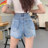 summer style women ripped hole denim street wear female high waist mini short jeans lady bottoms plus size short mujer