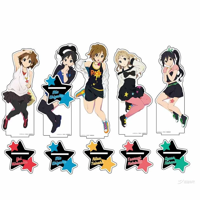 Cartoon K-ON!! Double Sided Acrylic Stand Ornaments Anime Cosplay Accessories Hot Pajamas School Uniform Fans Collection Props | Украшения