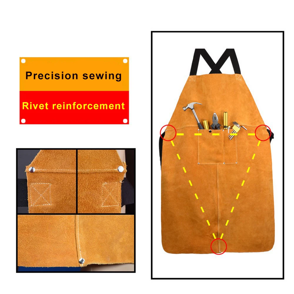 

Фартук для сварки кожи, термостойкий и огнестойкий рабочее место для работы с кожей