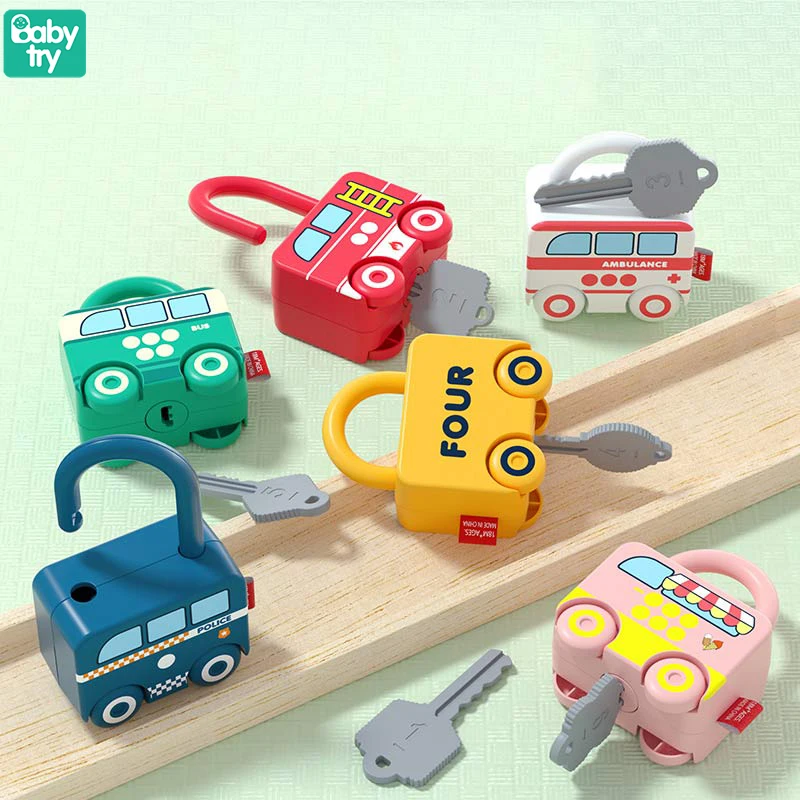 

Children Montessori Toys for Babies 1 to 2 3 Years Educational Toys Locks Keys Match Set Early Learning Game Juguetes Bebes