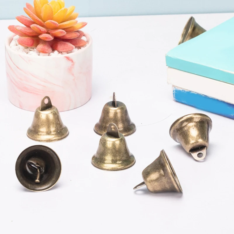 

5 шт. 38 мм, латунные Рождественские декоративные колокольчики, подвесные колокольчики для фестиваля, вечеринки, декоративные ветряные колок...