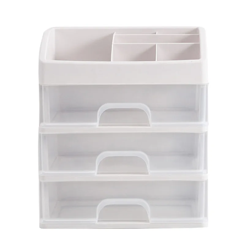 

Plastic Makeup Organizer Drawer Rectangle Desktop Large Organizer Drawer Box Transparent Przechowywanie Household Items BK50GM