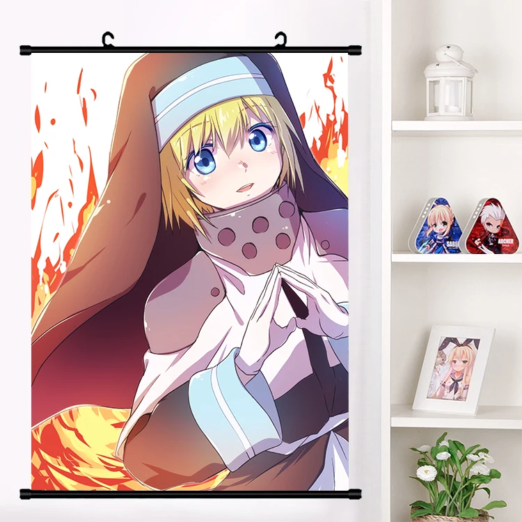 E Аниме Enn No Shouboutai Fire Force Arthur Boyle Iri Настенная роспись настенный плакат Otaku коллекция домашнего декора - Цвет: E