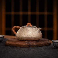 silver pot 999 sterling silver teapot household kettle handmade kung fu tea set 240ml