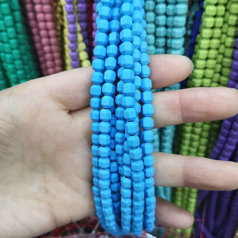 

Hematite Stone Natural Candy Color Matte Faceted Round Beads for Jewelry Making Handmade DIY Bracelet Necklace XPC015