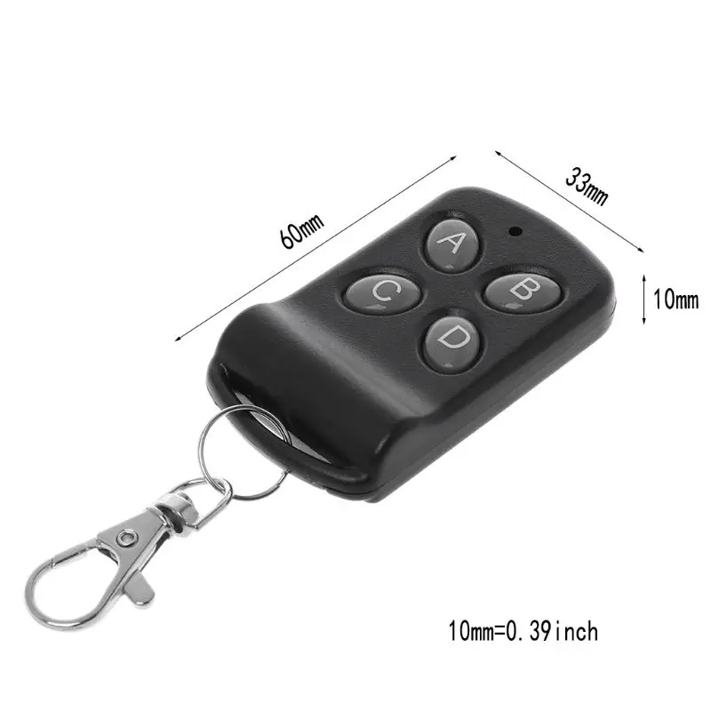 

Wireless Remote Control 4 Channel 433MHZ Button Light Switch Copy Clone Code Duplicator Key Garage Door Window