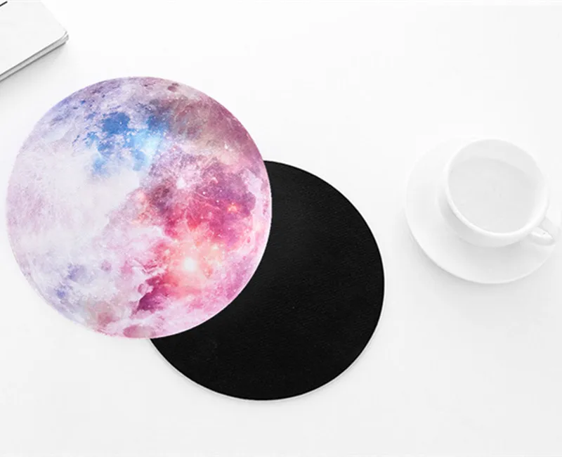 Круглый коврик для мыши с фламинго единорогом луной 1 шт.|Коврики мышей| |