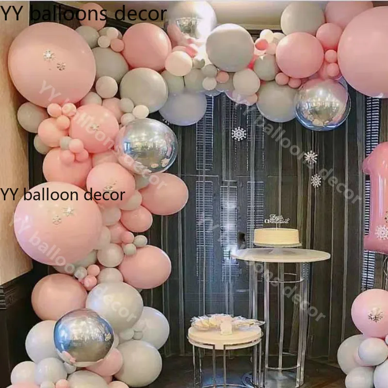 Воздушные шары &quotсделай сам&quot Гирлянда арочный комплект Белые Розовые повязки