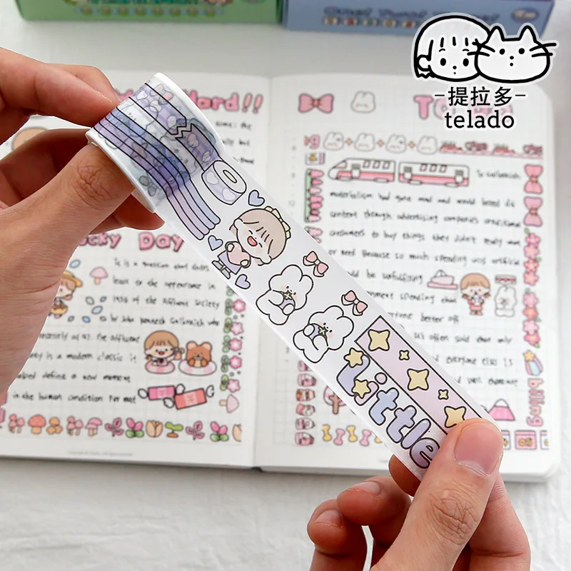 12 шт./компл. Милая мультяшная Васи-лента с сердечками для девочек модные