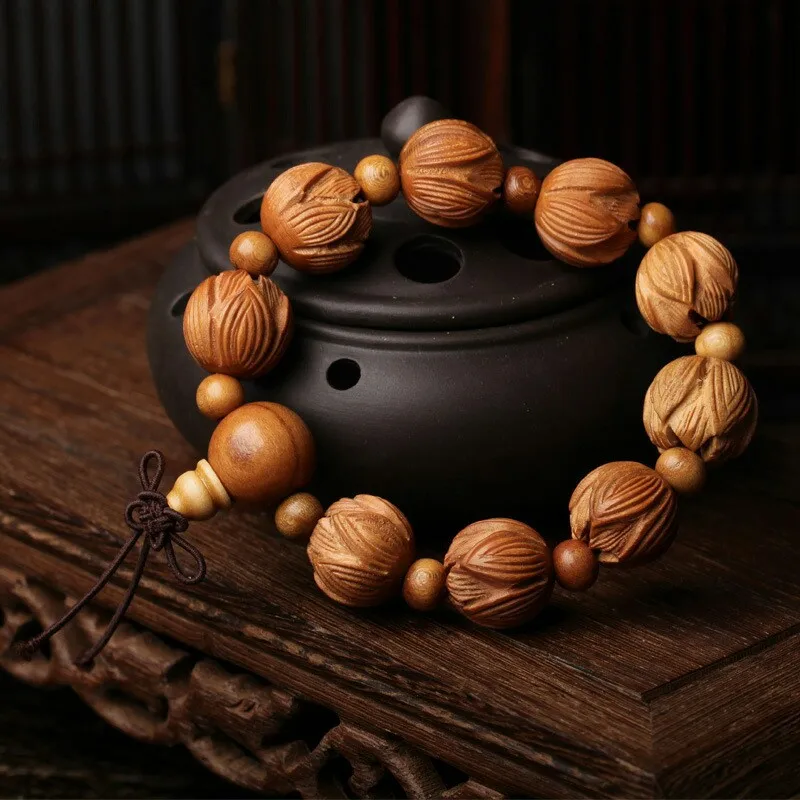 Китайские буддийские Бусы из сандалового дерева молитвенная бусина Mala