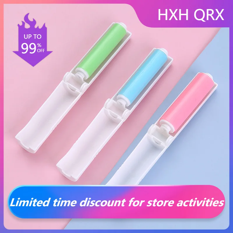 

Dust Remover Clothes Fluff Dust Catcher Dust Drum Lint Roller Recycled Foldable Drum Brushes Hair Sticky Washable Portable 4.6