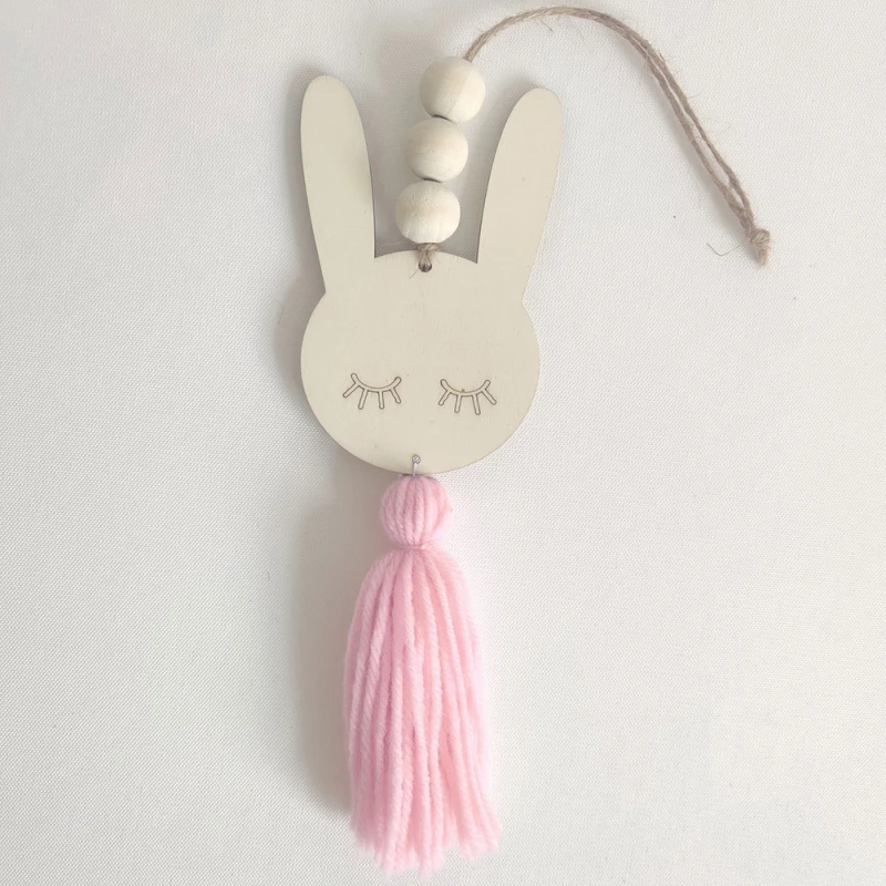 

Rabbit Cotton Thread Pendant Multicolor Unicorn Ladies Girl Bag Home Pendant Plush Toy Fluffy Rabbit Kindergarten Decor