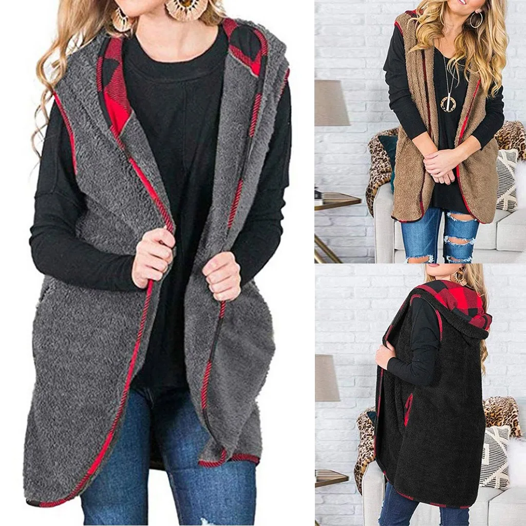 Верхняя одежда жилет без рукавов верхняя 2019 Новинки женской моды зимняя теплая