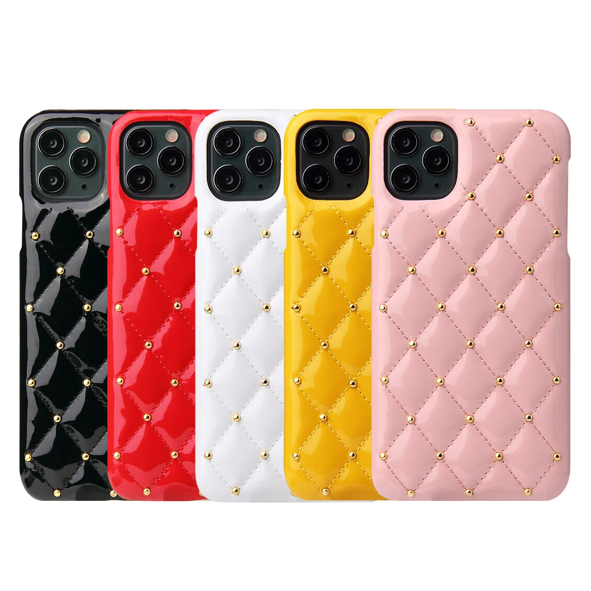 Модный чехол с заклепками из искусственной кожи для samsung Galaxy S8 S9 S8Plus S9Plus S10 S10Plus A5 A8