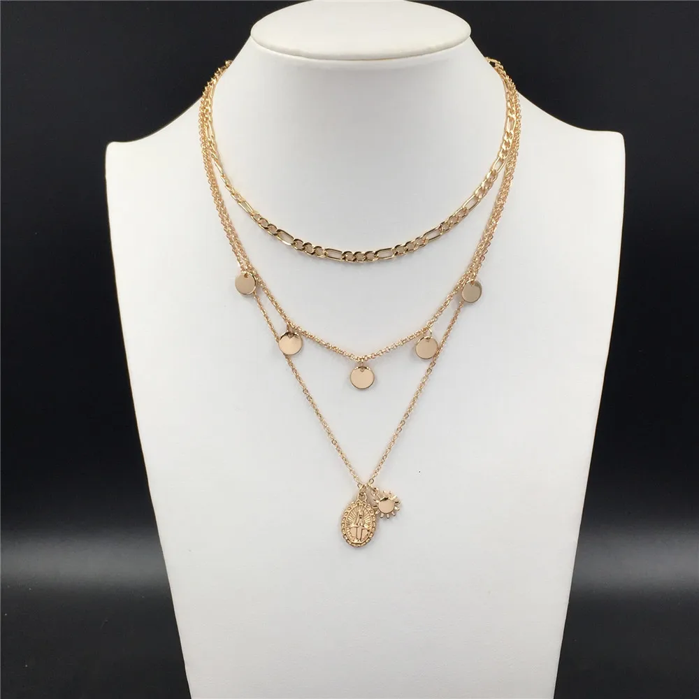 Girly золото Цвет покрытие Девы Марии звезда большой в стиле бохо с перекрестным