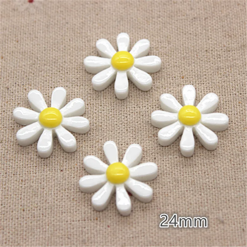 19 мм/24 мм/29 мм новинка белый восьмилепестковый цветок кабошон с плоским