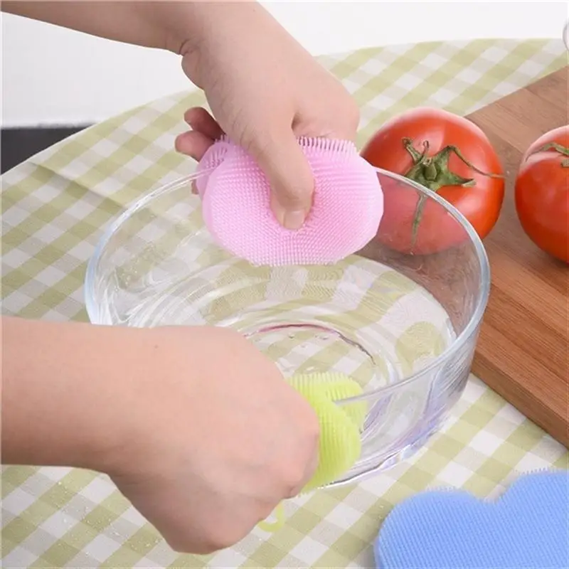 Многофункциональный кухонный инструмент для мытья тыквы силиконовые скрубберы