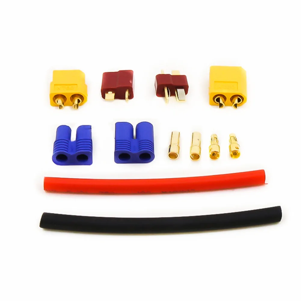 

RC Car For Battery 14AWG Silicone Wire Heat Shrink Tubes XT60 T Plug Repair EC3 Male Female Connector Kit Drone Accessories