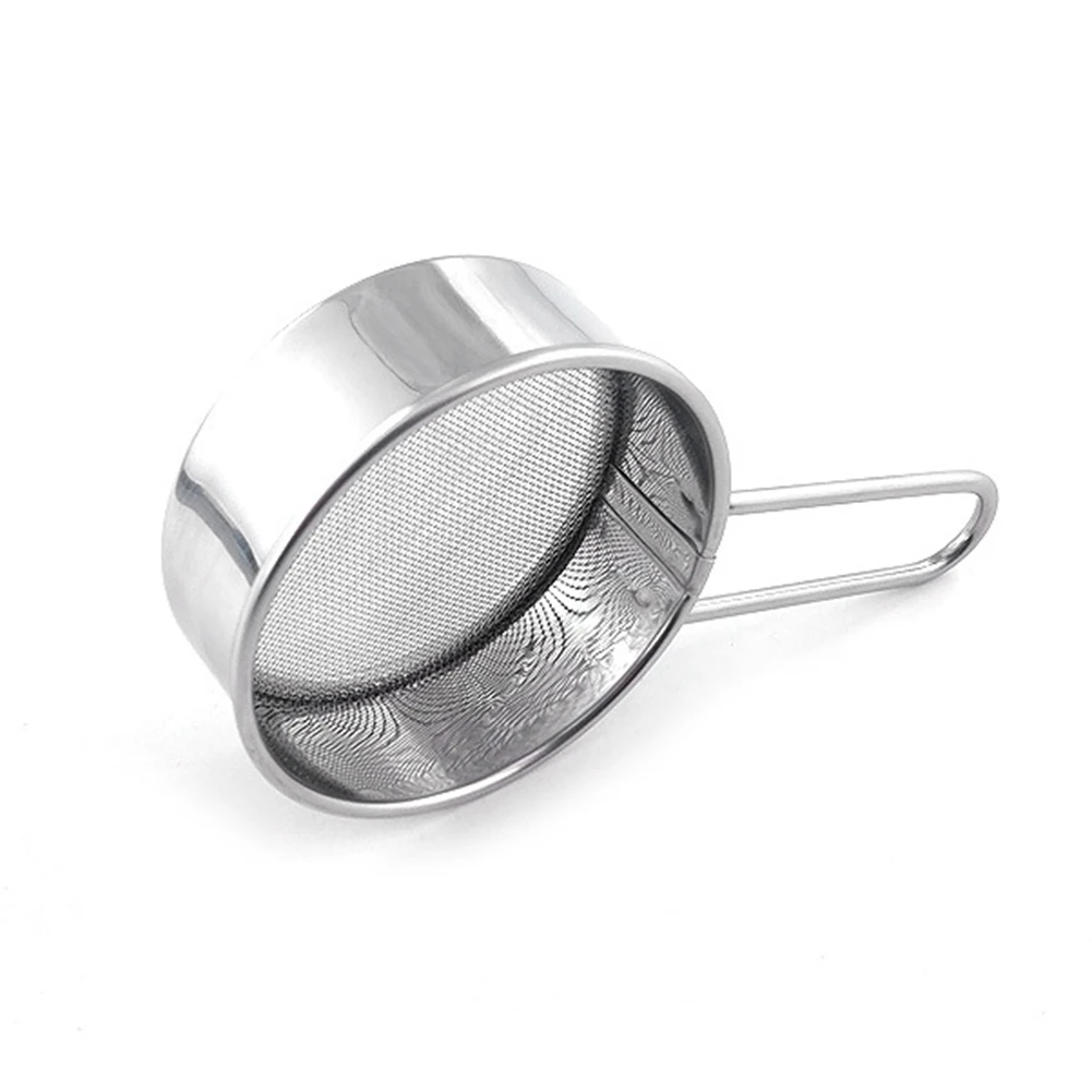 

Mesh Screen Stainless Steel Flour Sieve Hand-Held Filter Mesh Tight Evenly Distributed Baking Sifter Handle Kitchen Tools