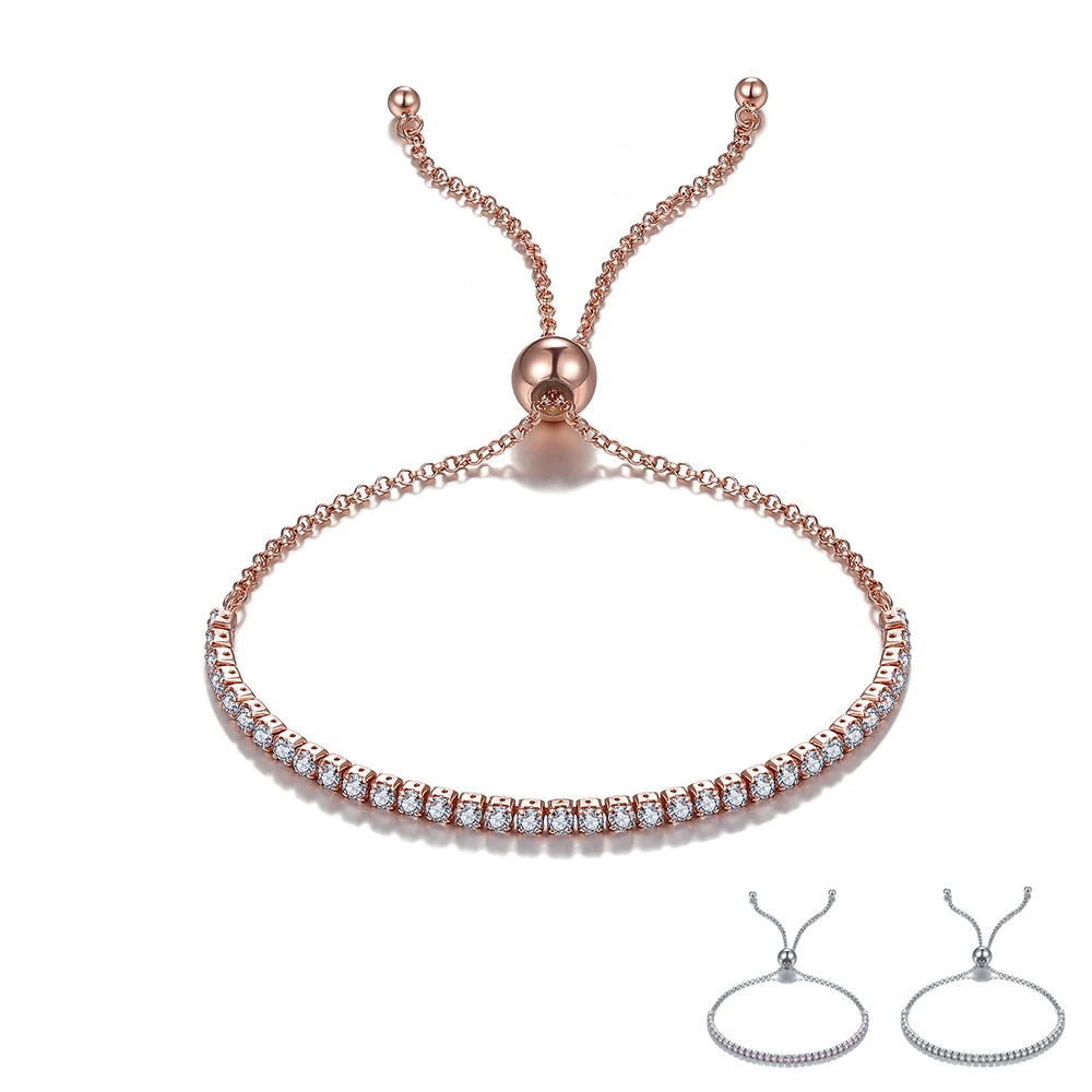 

ZEMIOR S925 Sterling Silver Square Bracelets Women Multicolor Cubic Zircon Adjustable Bracelet Wedding Party Jewelry Recommend