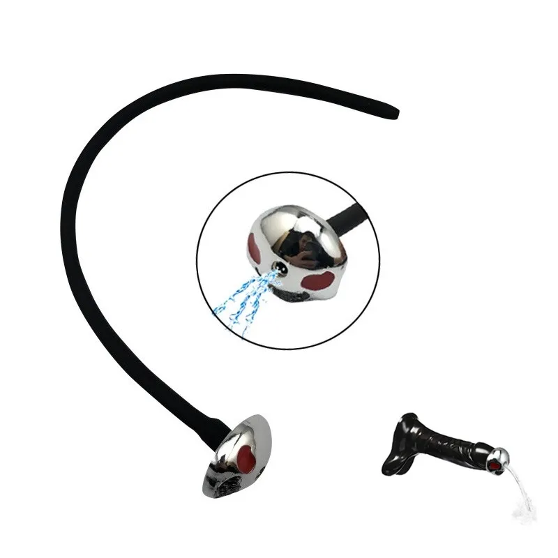 Силиконовое кольцо с металлической головкой из нержавеющей стали уретрный