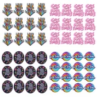 10 шт., термоклейкие нашивки на одежду с мультяшными надписями