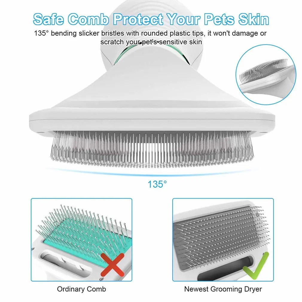 

1pcs 2-In-1 Portable Dog Dryer Dog Hair Dryer And Comb Brush Pet Grooming Cat Hair Comb Dog Fur Blower