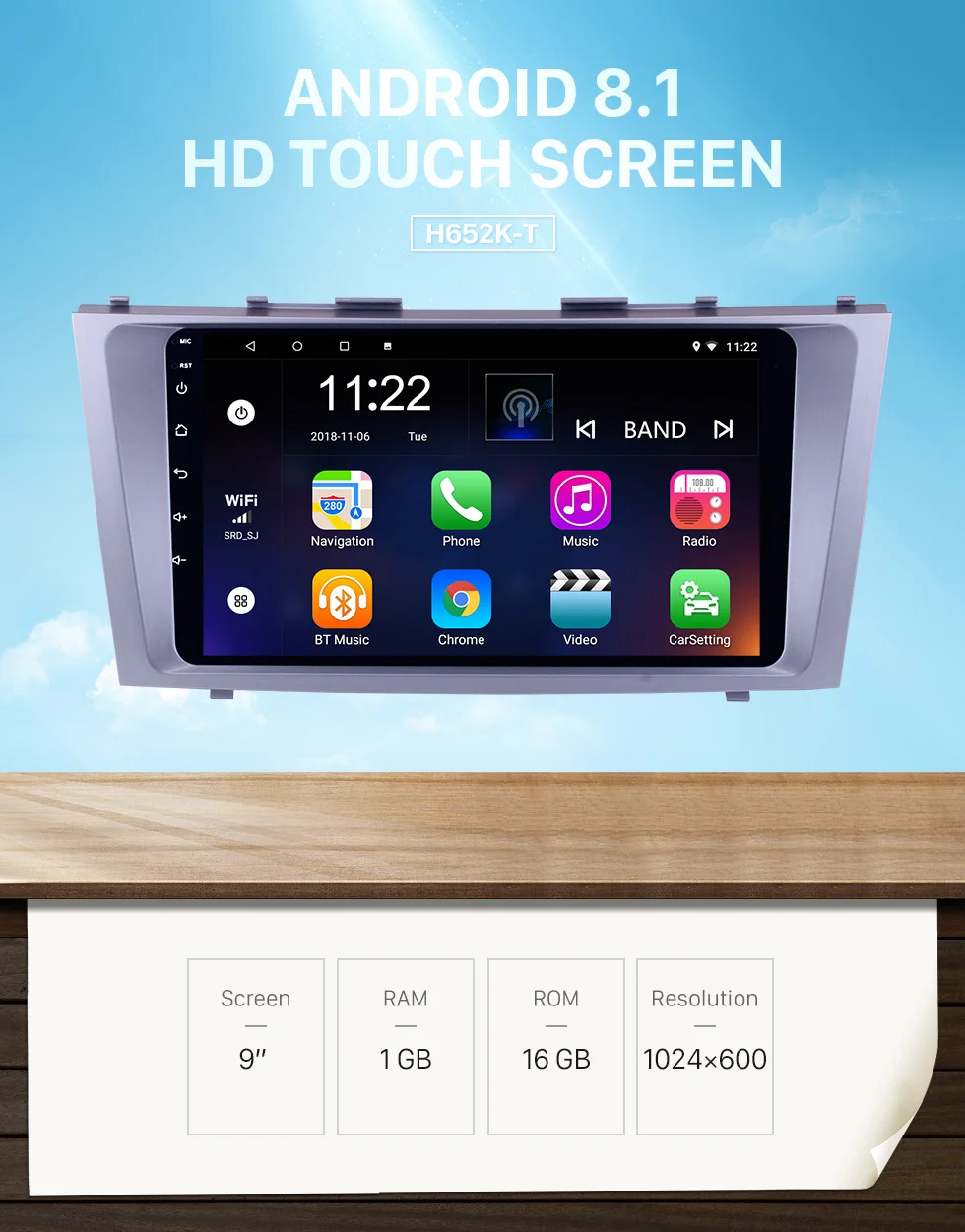 Seicane Android 9,0 для 2007 2008 2009 2010 2011 TOYOTA CAMRY автомобильный мультимедийный плеер " 4-х ядерный радио gps стерео Поддержка DVR