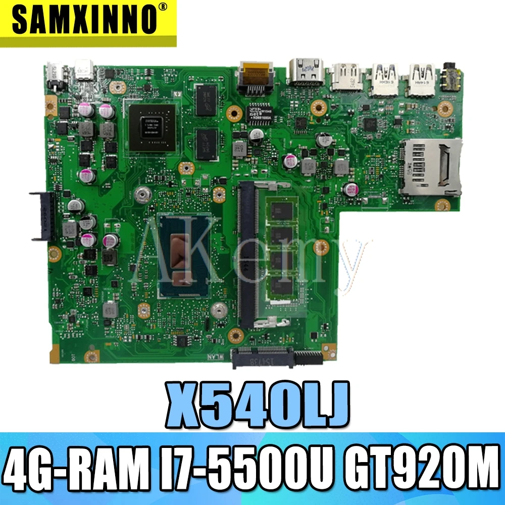 

New!!! Mainboard For Asus X540L F540L X540LJ Laptop motherboard REV2.1 Test work 100% 4G-RAM I7-5500U GT920M