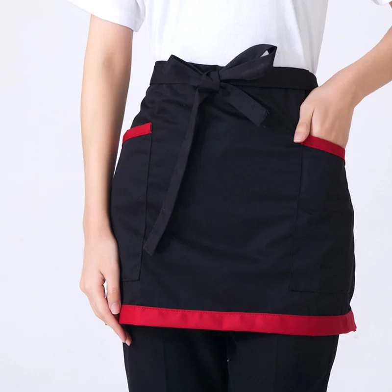 

Кухня половина-Длина Фартук Для женщин Униформа официантки обрастания работы Кофе кафе Пособия по кулинарии Кухня для мужчин фартуки с кар...