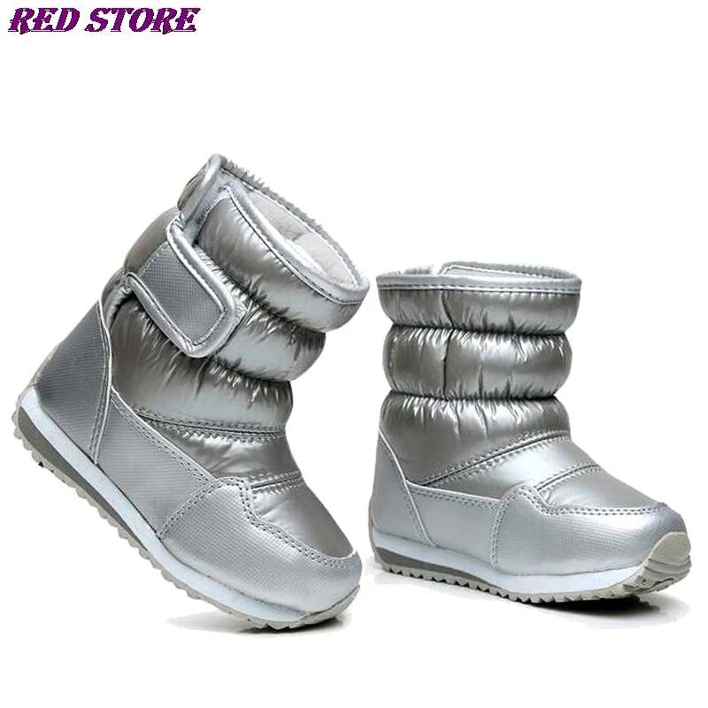 

Children's Rubber Boots For Girls Boys Mid-calf Bungee Lacing Snow Boots Waterproof Girls Boot Sport Shoes Fur Lining Kids Boot