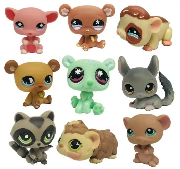 

15pcs/lot LPS cute toys Little Pet animal Pet Cute little bear pet action figure littlest doll Little gift girl toy