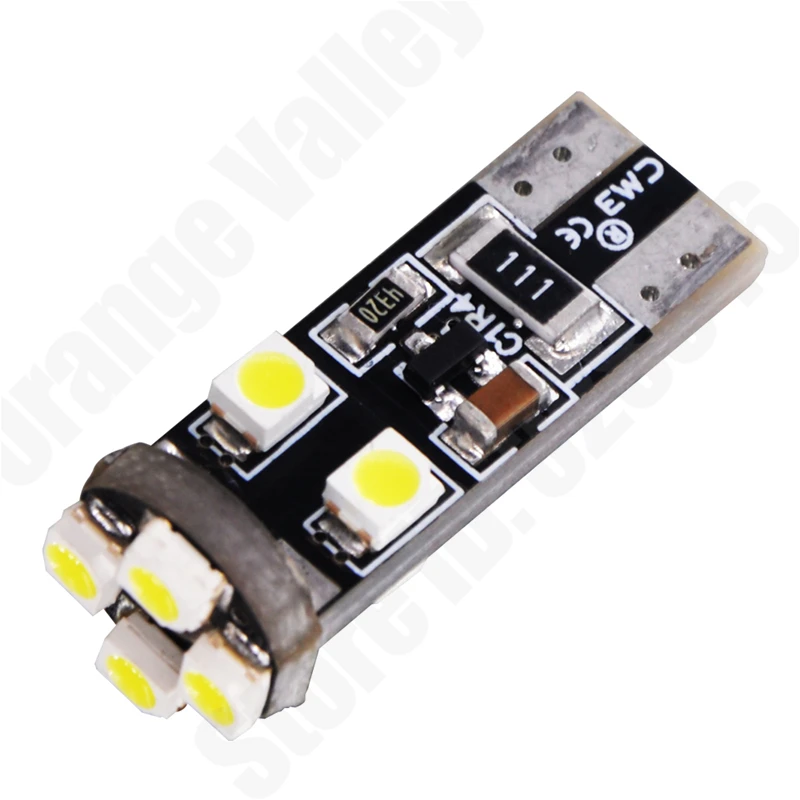 500 шт. хит продаж T10 W5W 194 168 8 светодиодный 3528 SMD 1210 CANBUS без ошибок чистый белый