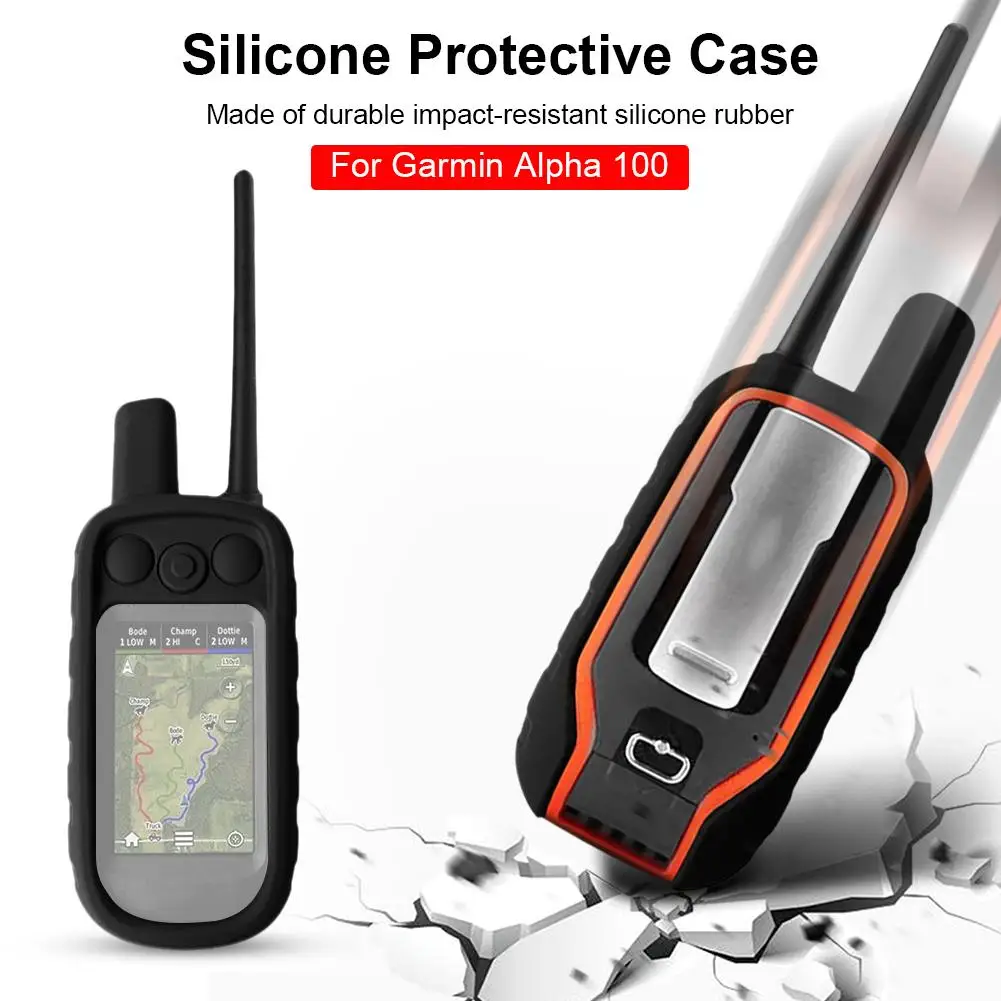 

Soft Silicone Protective Cover Protection Case Skin For Handheld GPS For GarminAlpha 100 Alpha100 Accessories