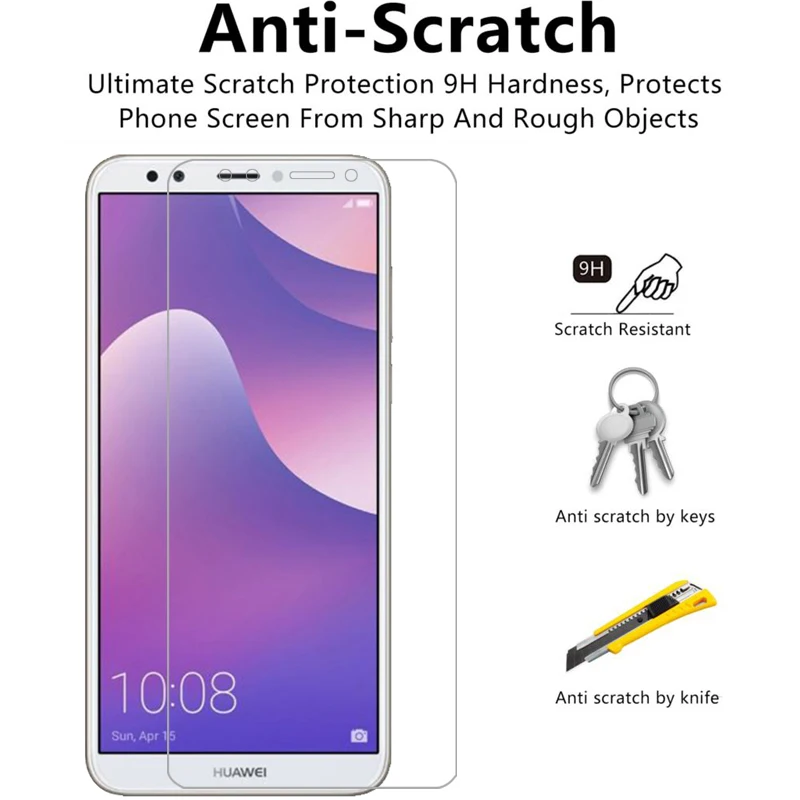 Защитное закаленное стекло для huawei y5 lite y6 y7 prime y9 2018 защита экрана на 5y 6y 7y 9y пленка