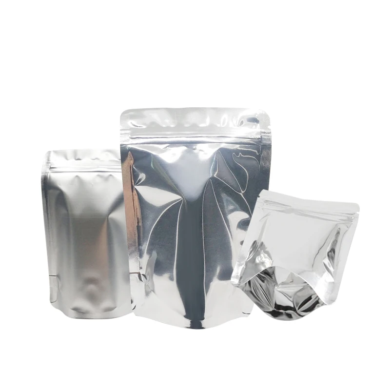 100 шт. серебристые пакеты на молнии из алюминиевой фольги | Дом и сад