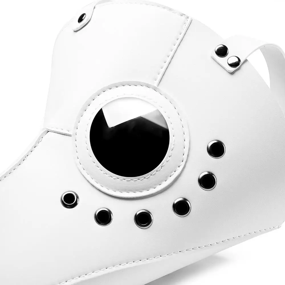 Plague Doctor Mask Beak Long Nose Cosplay Fancy Gothic Retro Rock Leather Halloween Black White | Тематическая одежда и