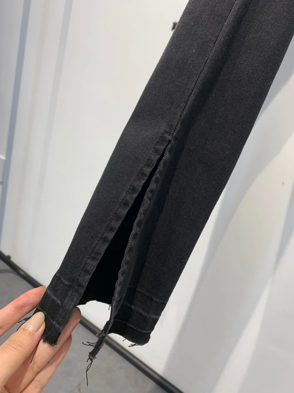 2019FW новые женские повседневные джинсы с дырками женские прямые джинсовые брюки с разрезом джинсы ddxgz2