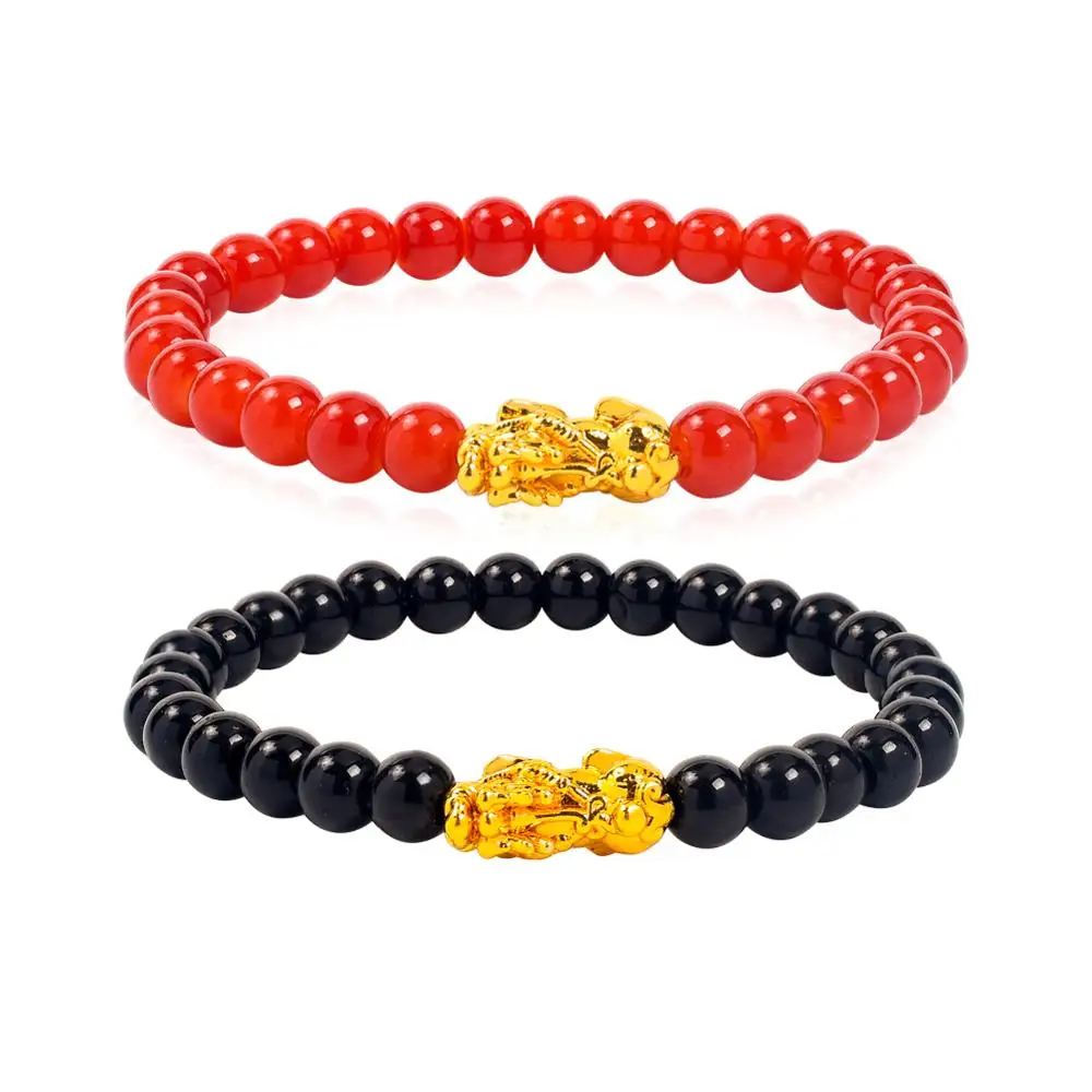 Модный черный красный искусственный 28 коралловых бусин соединение золото