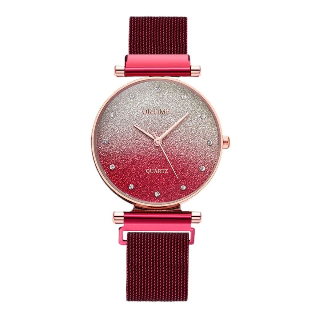 

Ladies Watch Casual Fashion Starry Sky Dial Magnet Strap Quartz Diamond Watch Star Same Style Hot Selling 05*