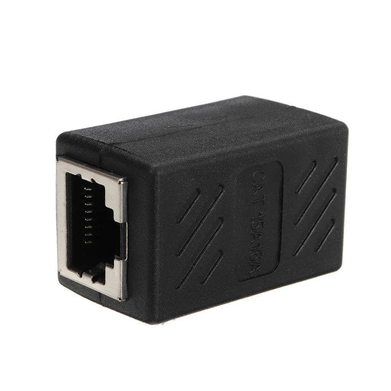 

2pcs RJ45 Extender Adapter Fit For Network Jack In-Line Connector Coupler Conveter Ethernet Extension Coupler Converter