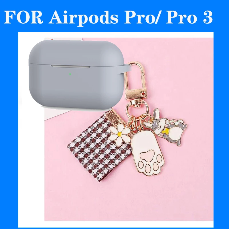 C1 For airpods pro For AirPods 1/2 Case For Air pods Pro luxury Keychain Cartoon Accessories Silicone Case Wireless Earphone Cover case fundas - Цвет: C1 For airpods pro