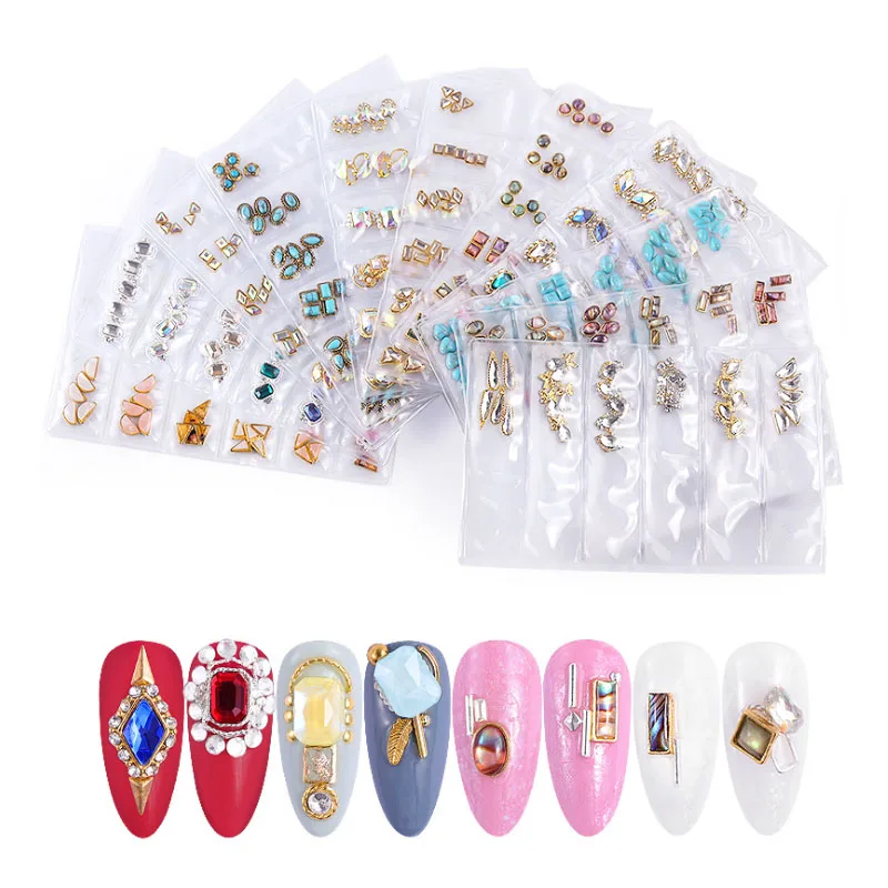 

3D металлические хрустальные украшения для ногтей, японские украшения для ногтей, высококачественные циркониевые хрустальные маникюрные ц...