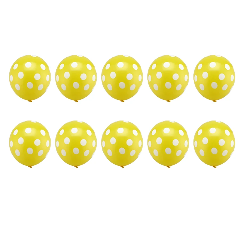 yellow 10 шт./лот латексные шары в красный и черный горошек Божья коровка свадебные декоративные принадлежности Globos Baby Shower Микки Маус тематические вечерние шары - Цвет: yellow