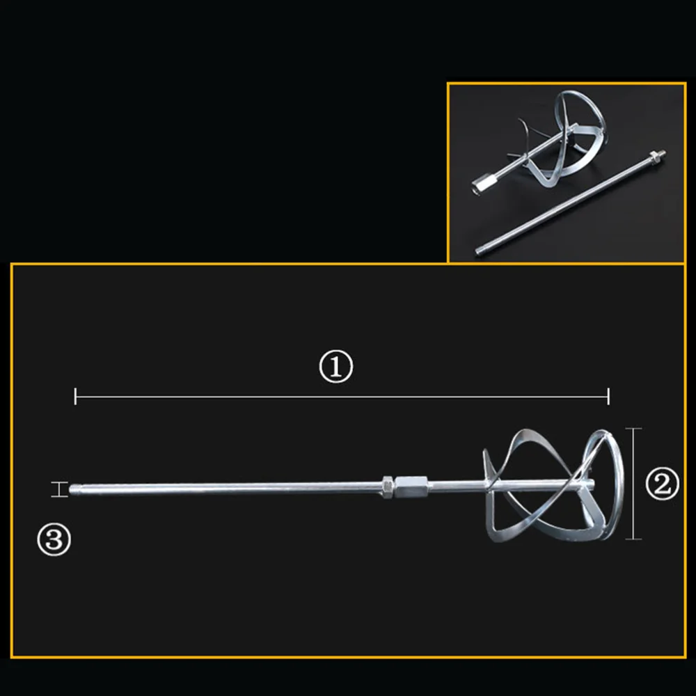 

580x120mm Mixer Stirring Rod Spiral Design Industrial Agitator Arm Mixing Rod for Chemical Mud Food Coating Paint Cement Mixer