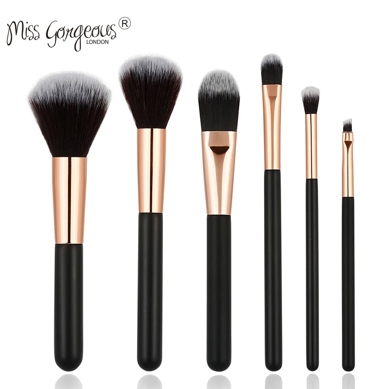 Бренд Miss Gorgeous набор кистей для макияжа 6 шт. консилер тени век основа пудра Румяна