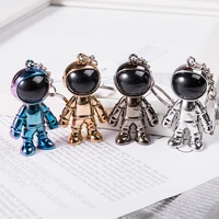 handmade 3d astronaut space robot spaceman keychain keyring alloy gift for man friend lanyard key ring handbag pendant