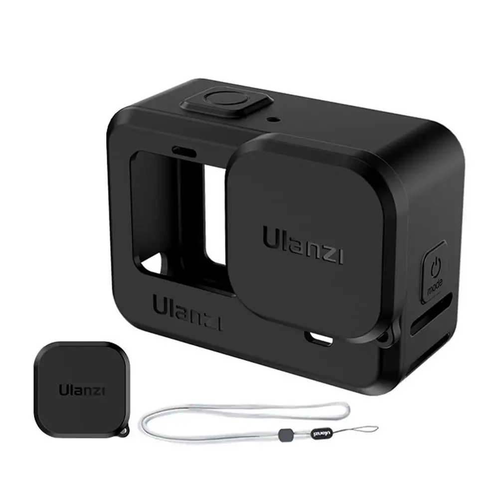 

Силиконовый чехол для экшн-камеры GoPro Hero 9 черная крышка объектива для спортивной экшн-камеры Go Pro 9 с Регулируемый ремень спортивные Камера а...