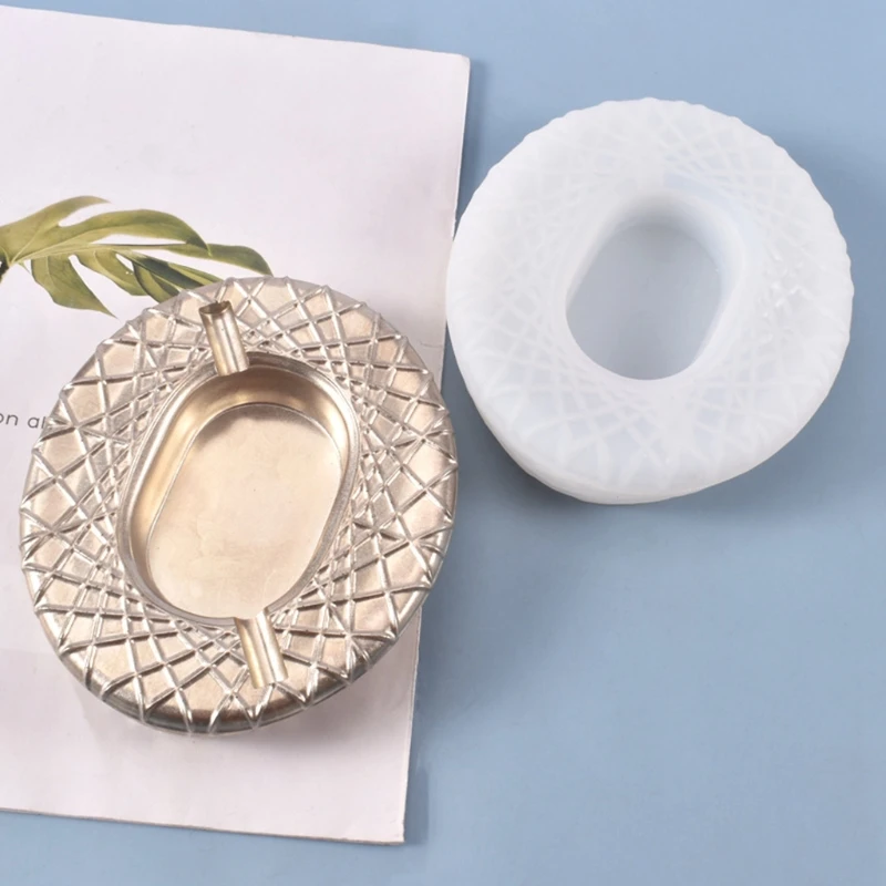 

DIY Crafts Decorations Crystal Epoxy Resin Mold Mirror Ashtray Silicone Mould J78F